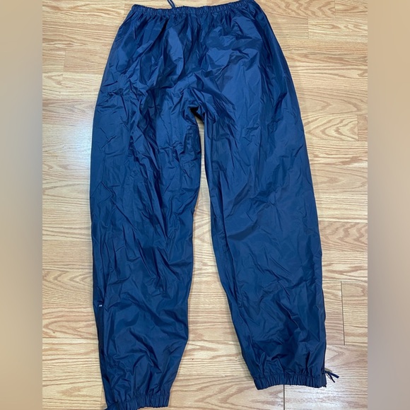 Wetskin Men’s Jacket+ PANTS Size XL Hood Rolls Into Collar Blue/Green Waterproof - Picture 7 of 10